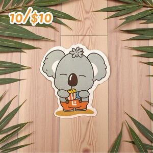 Koala with Popcorn Sticker – Movie Time Vinyl Sticker – 2” Glossy Finish